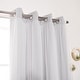 preview thumbnail 16 of 35, Aurora Home Star Punch Tulle Overlay Blackout Curtain Panel Pair