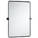 preview thumbnail 4 of 126, TEHOME Woodvale Rectangle Vertical Metal Wall Mirrors 23" x 35" - Black