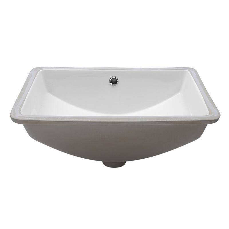 Lordear 21'' Undermount Vessel Sink Rectangle Porcelain Ceramic Lavatory Bathroom Sink (21 Inch)