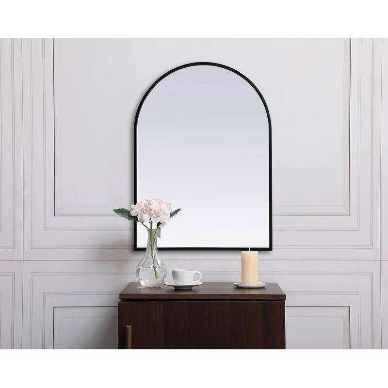 Indigo Home Metal Frame Arch Mirror 22x30 Inch
