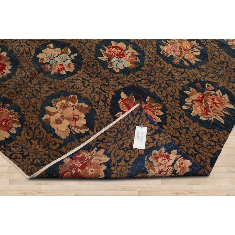 Hand Knotted Michaelian & Kohlberg Blue Tibetan 100% Wool Area Rug - 8' 2'' x 10' 5''