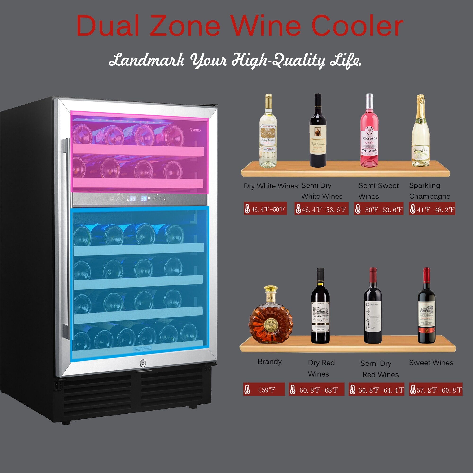 24 Inch Beverage Refrigerator Buit-in Wine Cooler Mini Fridge - On Sale -  Bed Bath & Beyond - 33137809