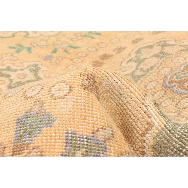 ECARPETGALLERY Hand-knotted Antalya Vintage Beige Wool Rug - 3'1 x 4'9