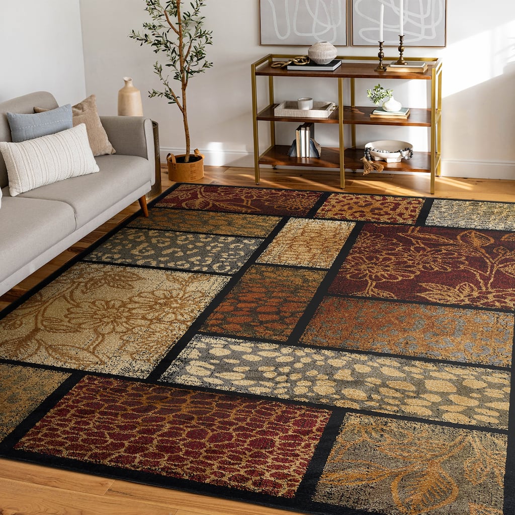 Infinity Transitional Floral Indoor Area Rug - multi - 5'3 x 7'3