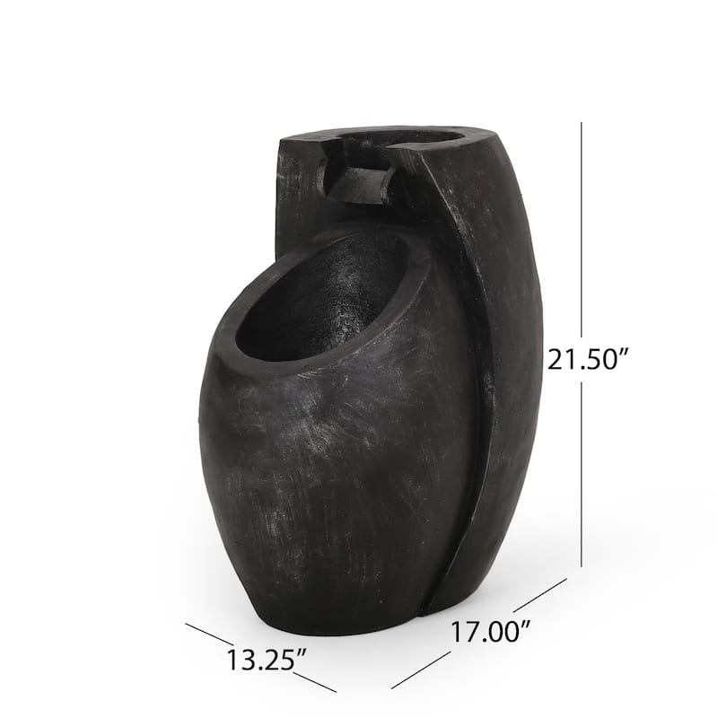21.50"H Weather Resistant Outdoor Fountain,Floor Fountain with Light