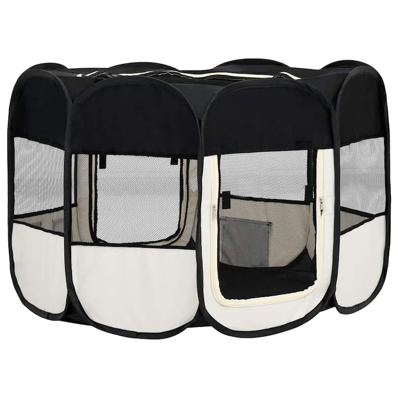 vidaXL Foldable Dog Playpen with Carrying Bag Dog Kennel Puppy Run Playpen
