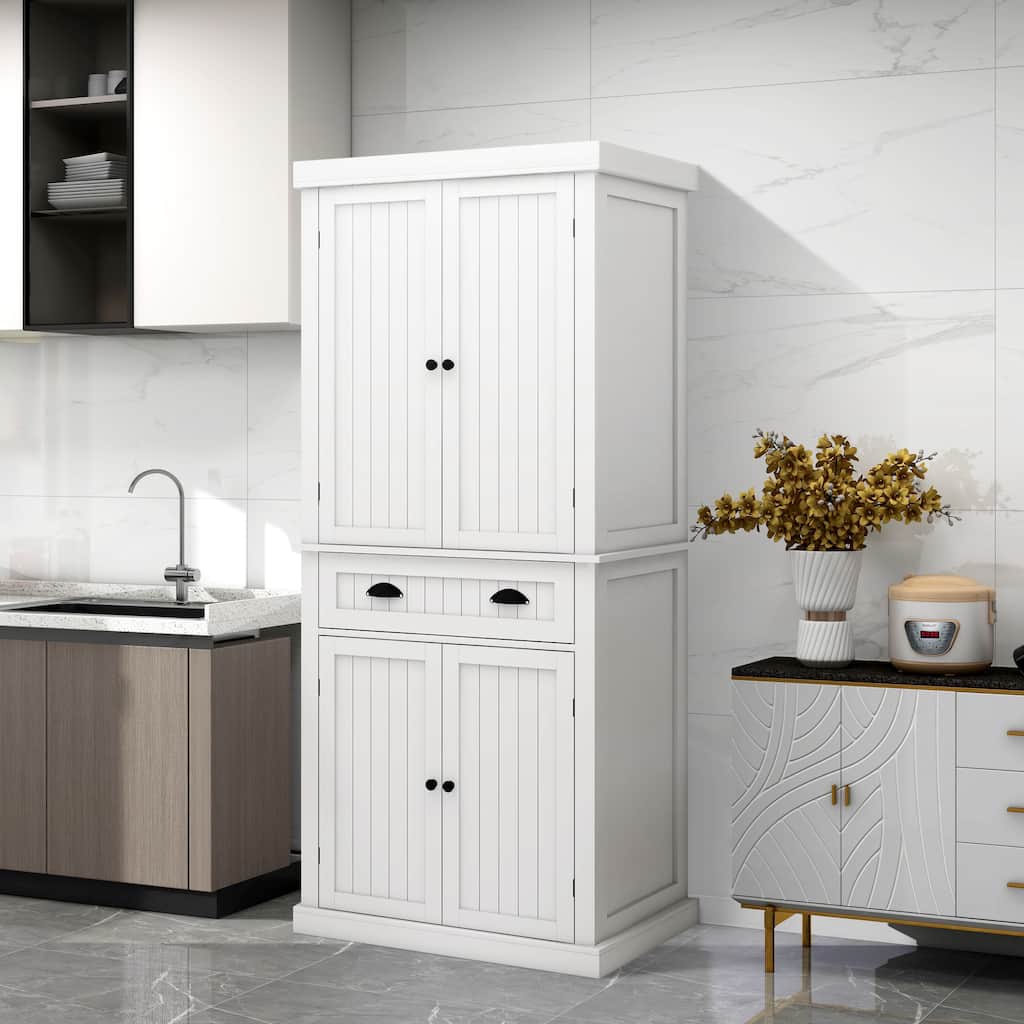 71.6"H Freestanding Kitchen Pantry Storage Cabinets with 6-Tiers