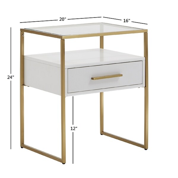 white and gold changing table