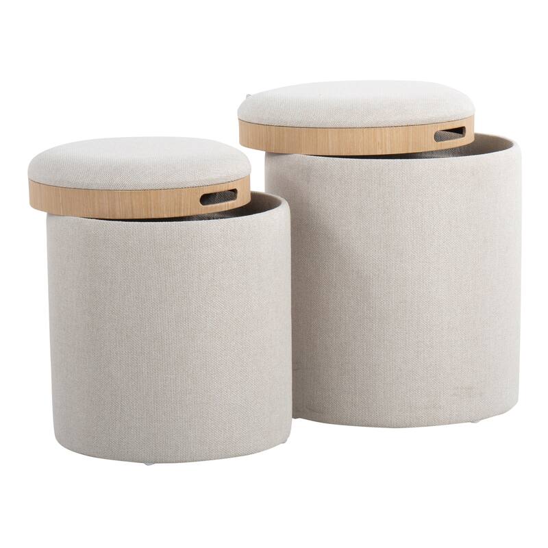 Carson Carrington Astrid Tray Top Nesting Ottoman Set