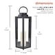 preview thumbnail 3 of 9, Alpine Corporation 18" Tall Outdoor Hexagonal Battery-Operated Metal Lantern with LED Lights, Black