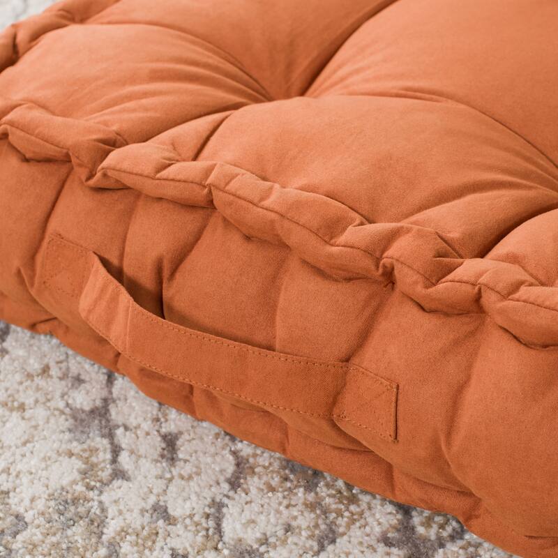 SAFAVIEH Isgard Tufted 18-inch Square Floor Pillow with Insert