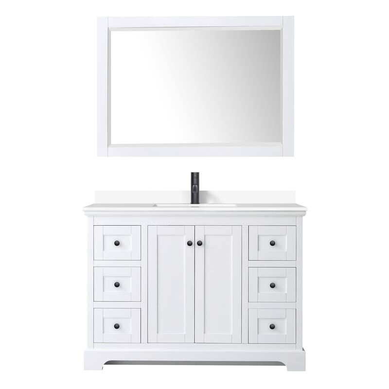 Wyndham Collection Avery 48" Free Standing Single Basin Vanity Set