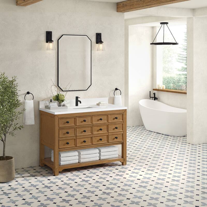 Malibu 48" Single Vanity, Amber Birch