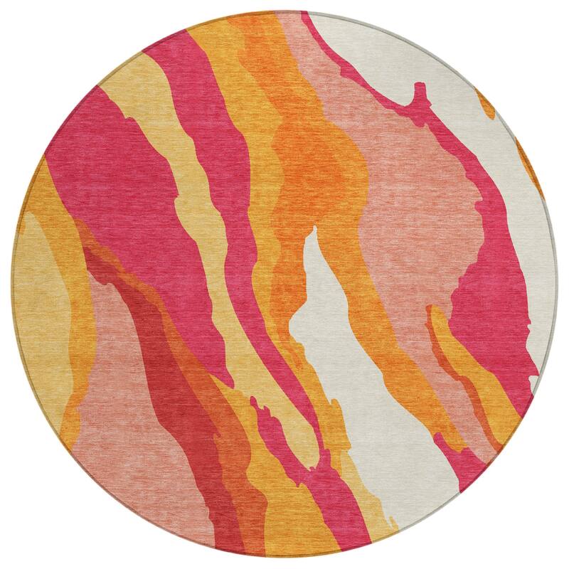 HomeRoots Abstract Transitional Rectangle Outdoor Rug