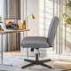 preview thumbnail 20 of 66, Desk Chairs. Cross Legged Office Task Armless Wide Vanity Makeup Chair Computer Chairs for Home Office