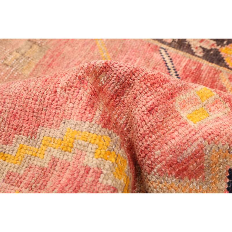 ECARPETGALLERY Hand-knotted Melis Vintage Red Wool Rug - 4'4 x 6'11