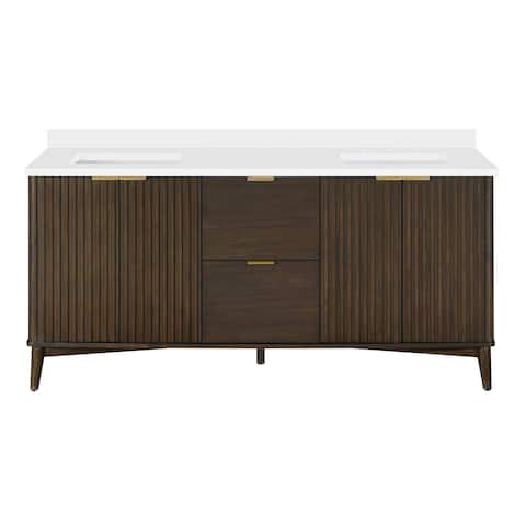 Gabi Bathroom Vanity with White Engineered Stone Top