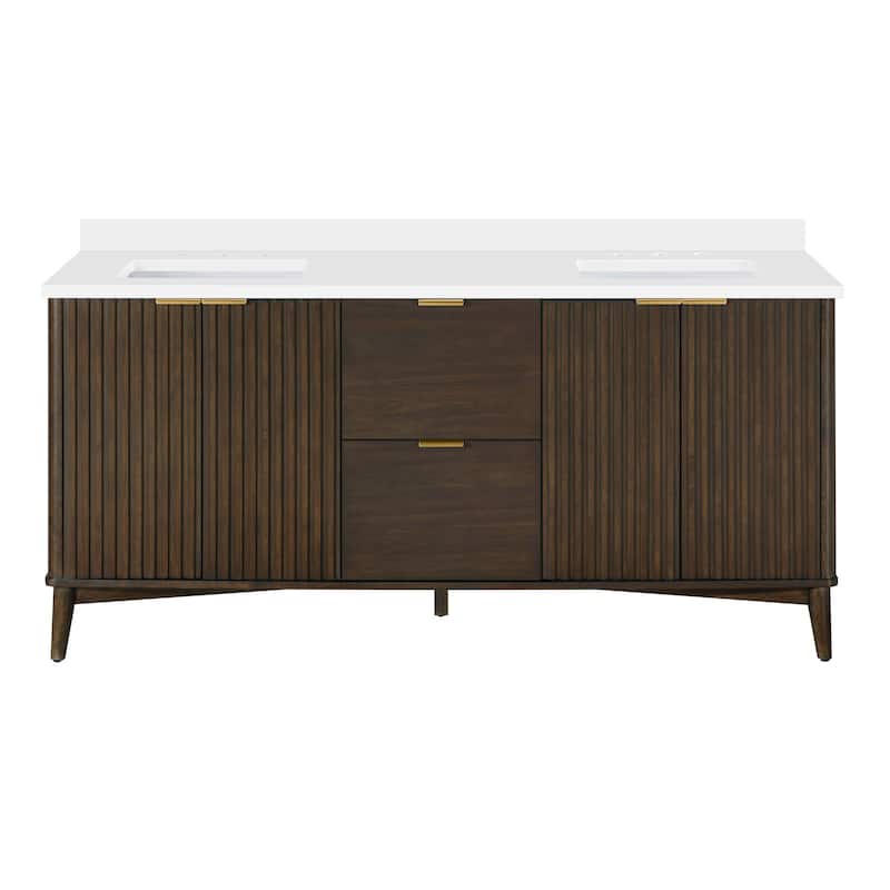 Gabi Bathroom Vanity with White Engineered Stone Top