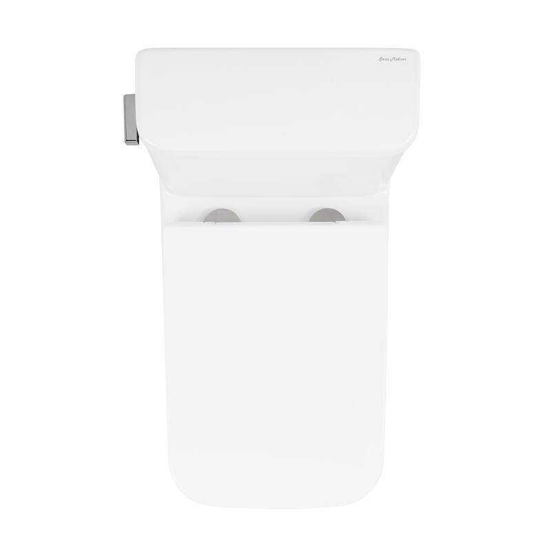 Charme One-Piece Square Toilet Left Side Flush Handle Toilet 1.28 Gpf - 25.8" x 14.95" 29.95"