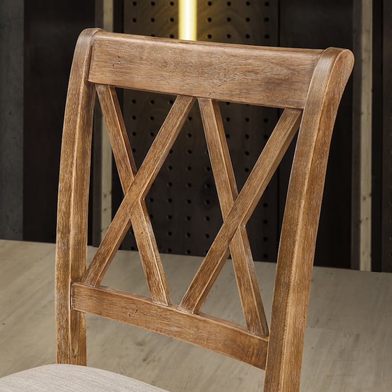 Roundhill Furniture Windvale 5-pc. Cross-back Wood Dining Set