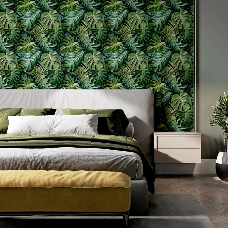 Arthouse Harlynn Green Monstera Wallpaper