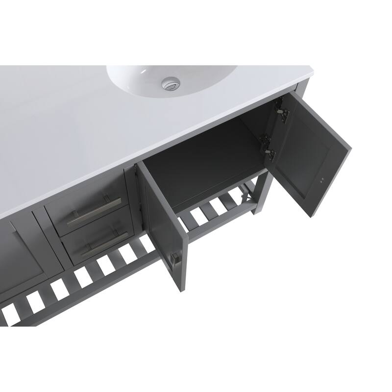 Monaco 60" Double Sink Vanity Base Only