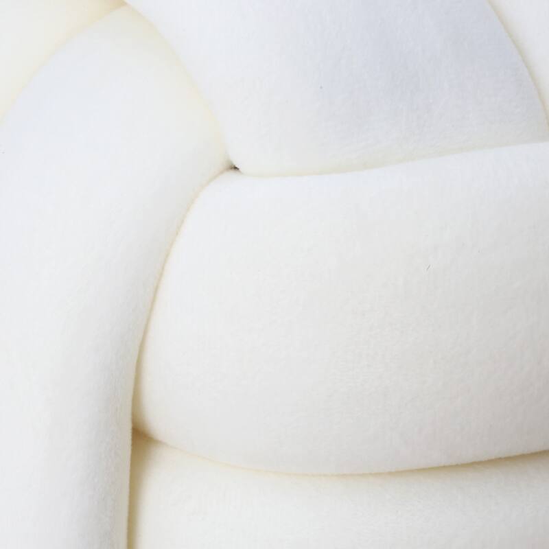 Modern Velvet Cube Knot Accent Stool with Layered Cushion Design