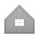 preview thumbnail 9 of 10, Full Size Wood House Bed with Window and Fence,