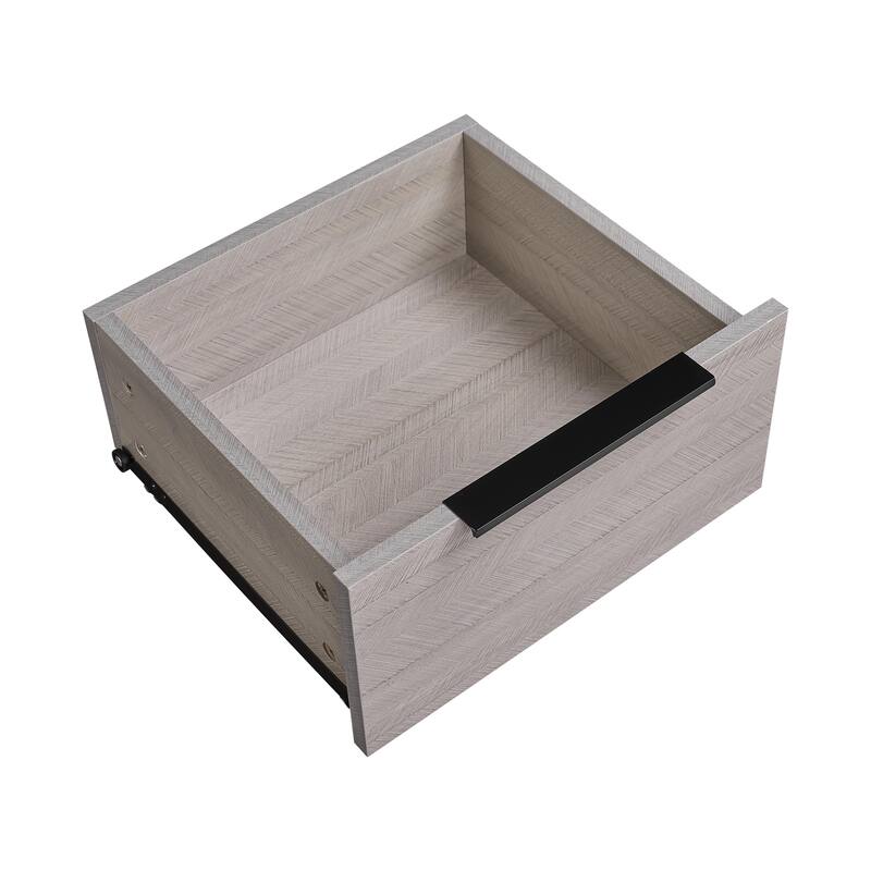 Wooden 2 Drawers Nightstand