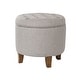 preview thumbnail 26 of 110, Carson Carrington Hare Button-tufted Round Storage Ottoman