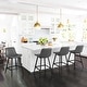 preview thumbnail 38 of 43, LUE BONA Faux Leather Bar Stools Counter Height Stools with Backs and Metal Legs (Set of 4)
