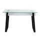 preview thumbnail 13 of 26, Strick & Bolton Richard Glass Top Desk Black Metal/White Wood