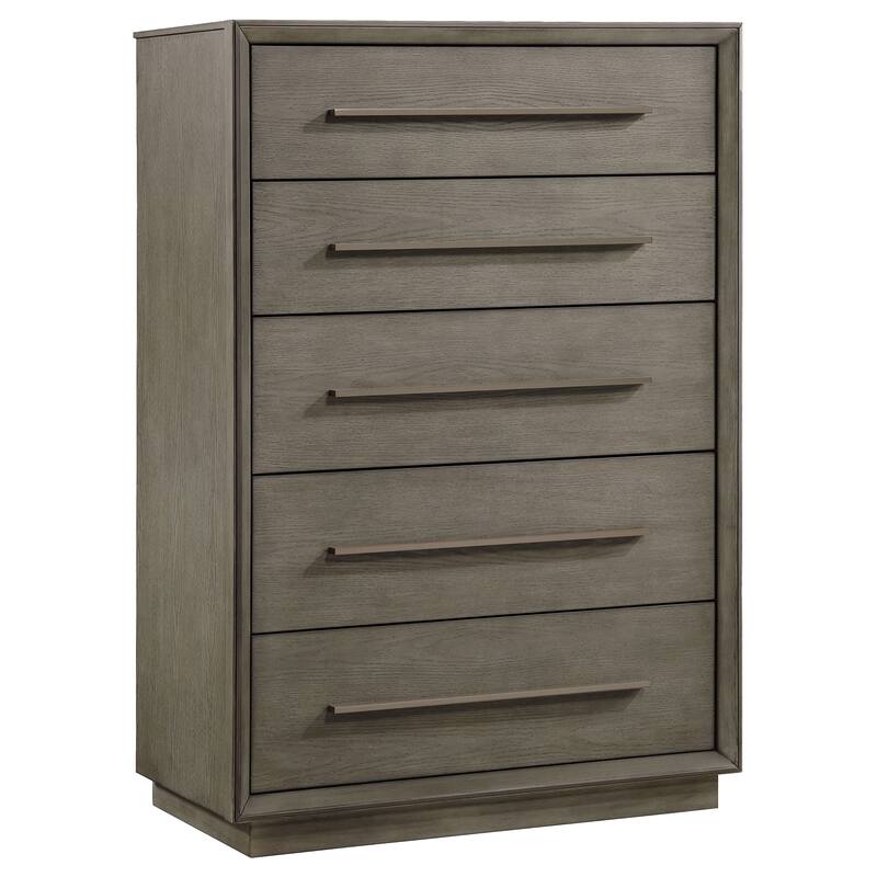 Durango 5-drawer Bedroom Chest Taupe Oak - Taupe Oak