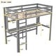 preview thumbnail 4 of 7, Twin Size Loft Bed with Desk, Shelves, and Ladder