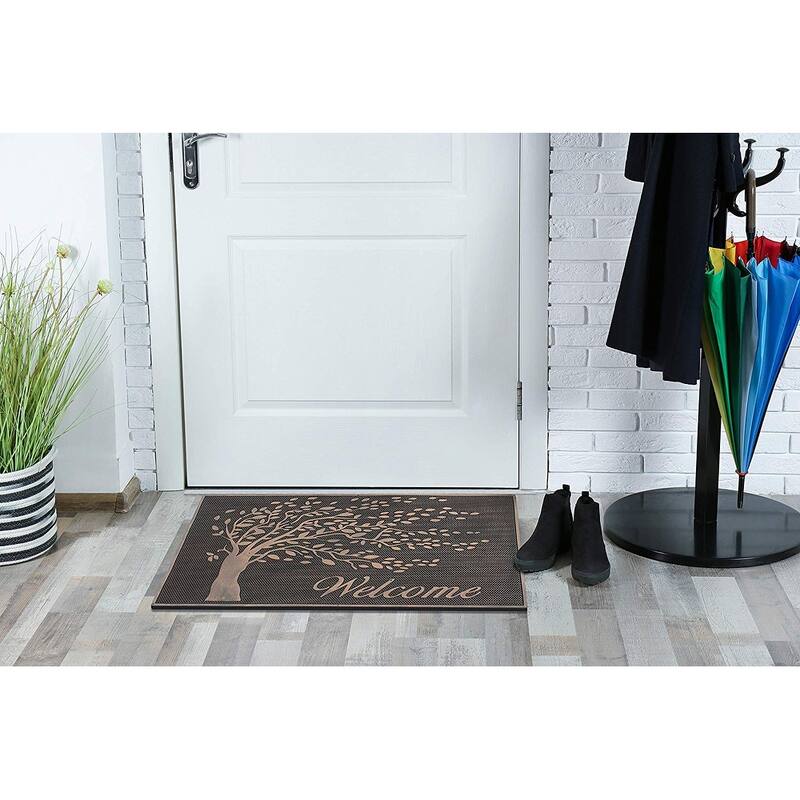 A1HC Rubber Pin 18” X 30” for Outdoor Entrance, Fun Designed Floor, Welcome Mats for Front Door Indoor Non-Slip Backing