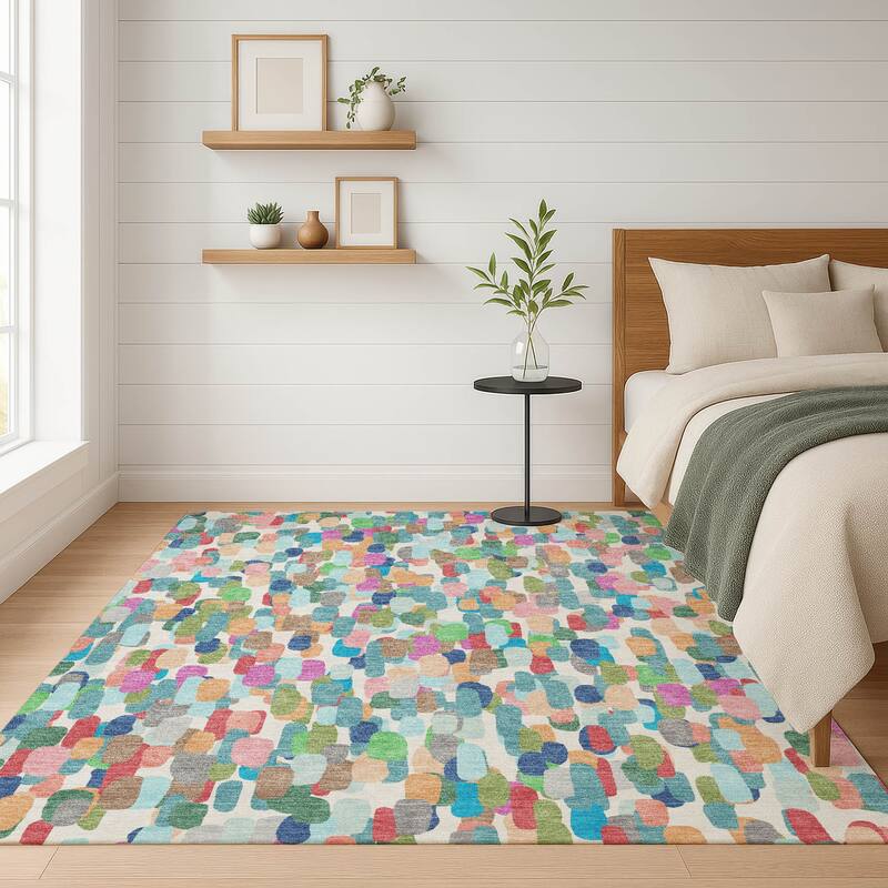 Machine Washable Indoor/ Outdoor Contemporary Drew Chantille Rug