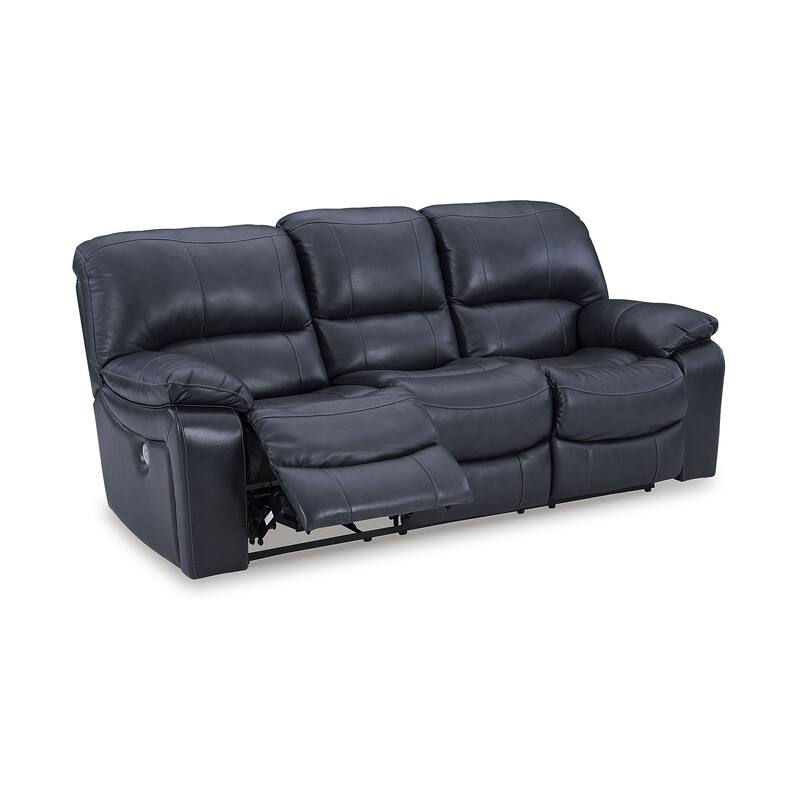 Signature Design by Ashley Leesworth Blue Power Reclining Sofa - 88"W x 41"D x 41"H
