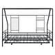 preview thumbnail 6 of 19, Full Size Metal House Bed with Trundle