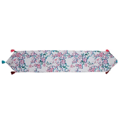Novica Handmade Delicious Blooms Cotton Table Runner