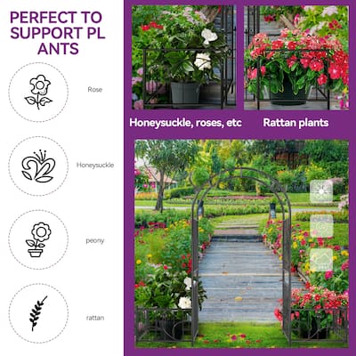 85.8''H x 76.3''W Garden Arbor with Planter Boxes