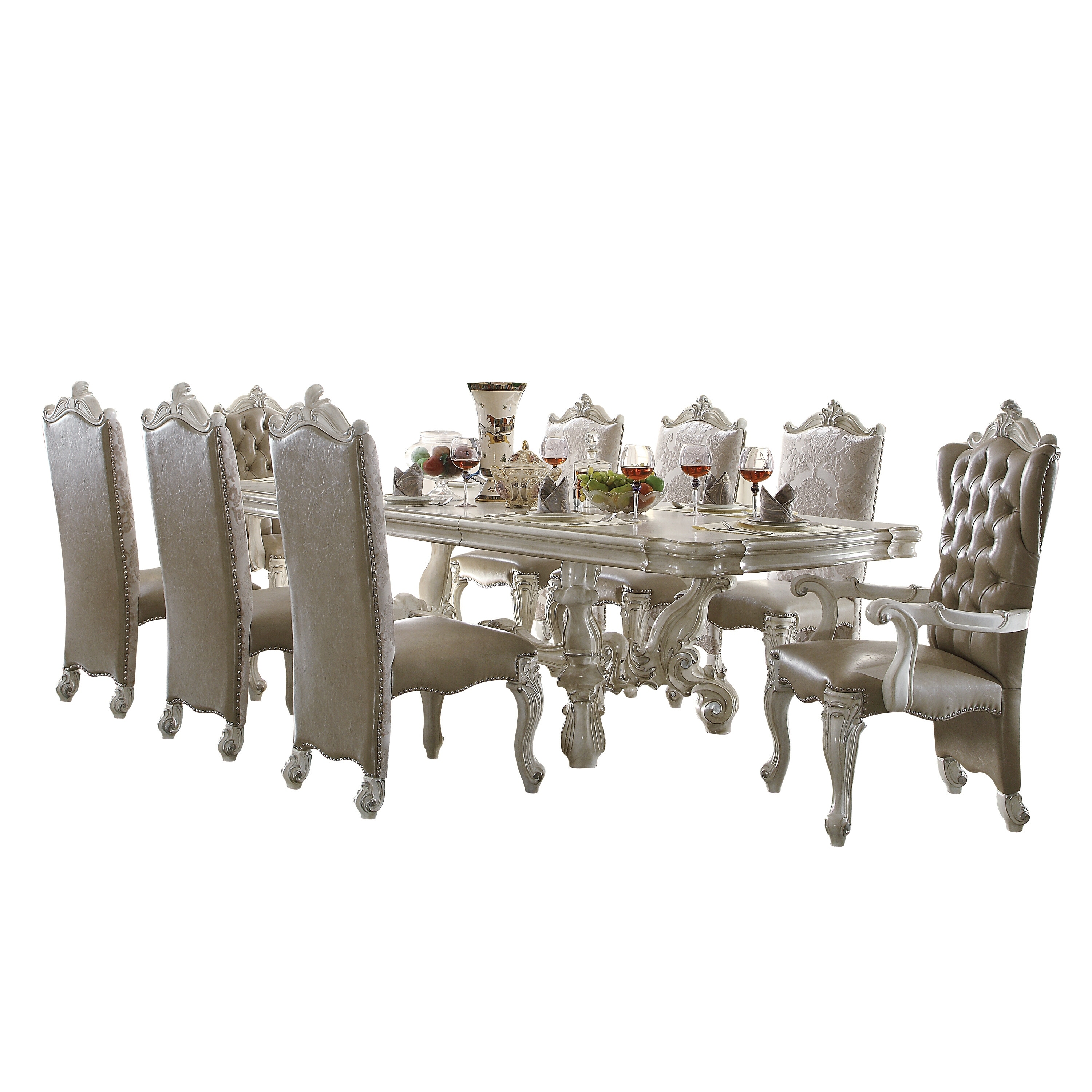 Acme Versailles Dining Table Bone White 1set 2ctn Overstock 21616790