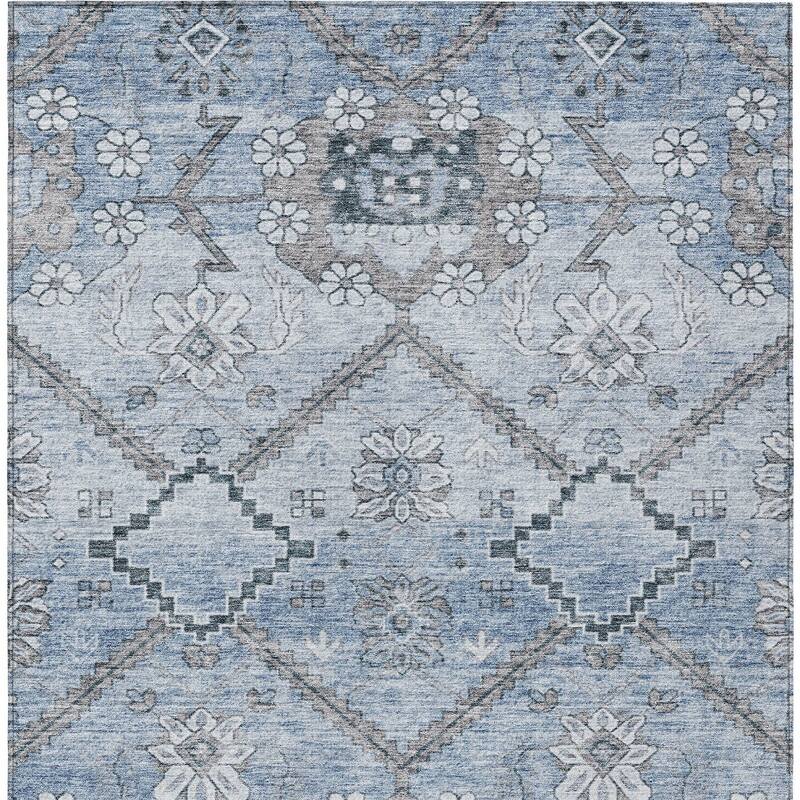 HomeRoots Floral Transitional Rectangle Outdoor Rug