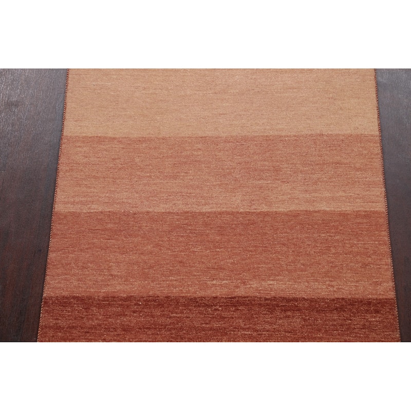Modern Gabbeh Kashkoli Oriental Wool Runner Rug Handmade Carpet - 3'2" x 16'2"