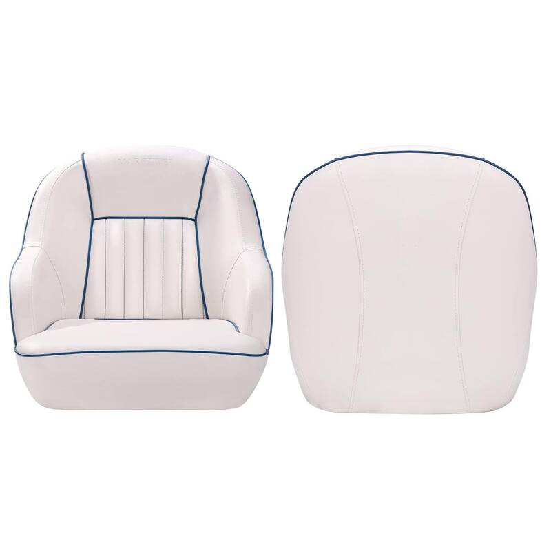 Comfortable Pontoon Boat Seat - Blue/White
