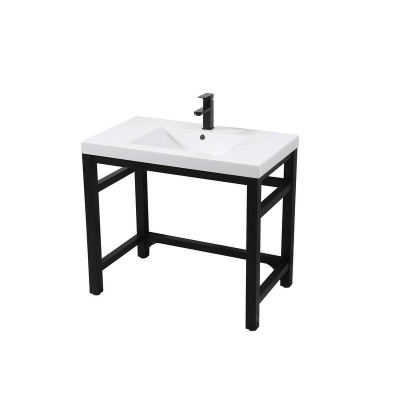 Elegant Lighting VF14536 Raya 36" Rectangular Iron Console Bathroom