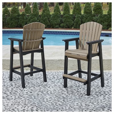 Signature Design by Ashley Fairen Trail Outdoor Poly All Weather Tall Barstool, 2 Count - 26.25" W x 26.75" D x 52" H