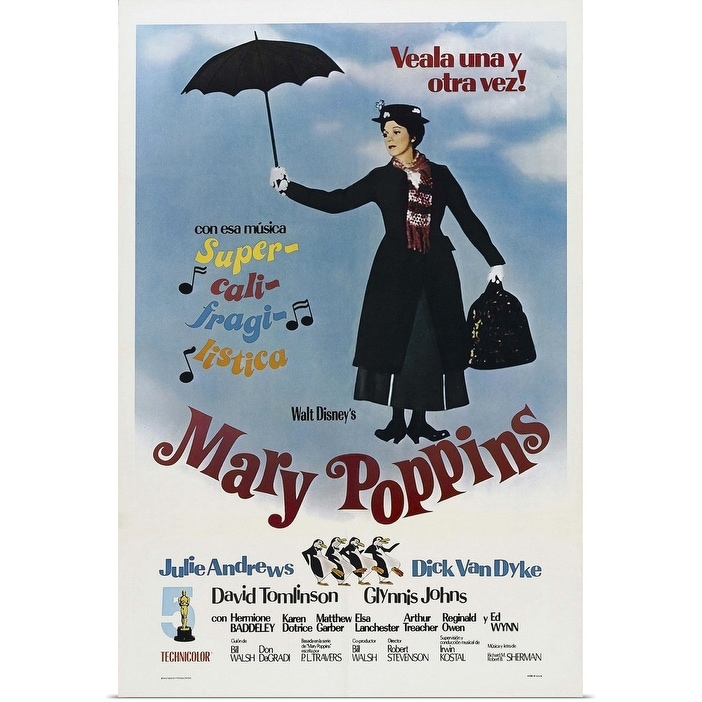 A2  Reprint Vintage Mary Poppins Movie Poster A3