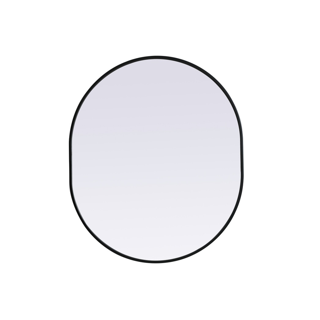 Indigo Home Metal Frame Oval Mirror 30x36 Inch