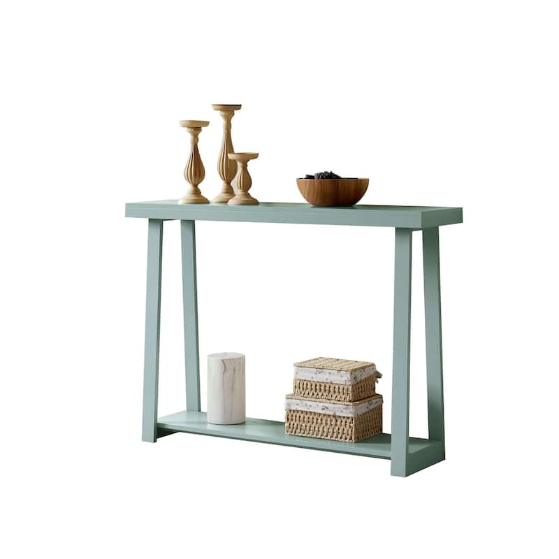 Emma Collection Wood 44" Modern Console Table with Shelf