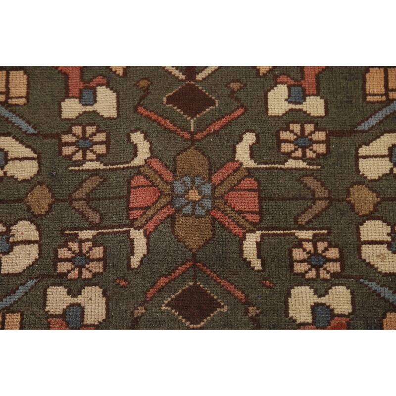 Traditional Bakhtiari Persian Vintage Rug Handmade Beige Wool Carpet - 7'1"x 10'2"
